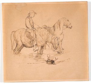 Watering Scene by Theodor Philipsen