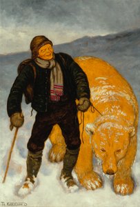 Kjetta at Dovre by Theodor Kittelsen