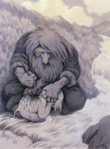 The Troll Washing His Kid