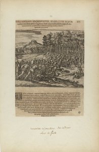 Moli Hispanos Adgrediuntur, Praefectum Eorum Cedunt: Tandeum.... (from book, Americae, part five)