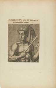 Nacol-Absov, King of the Promontory of... (from book, Les Vrais Pourtraits et Vies des Hommes Illustres) by Theodor de Bry