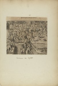 How They Treated Captives on Their Return (from book, Americae, part three) by Theodor de Bry