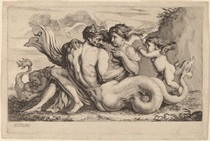 Siren and Triton by Theodor van Kessel after Sir Peter Paul Rubens