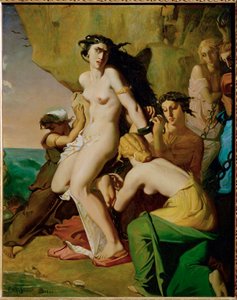 Andromeda Chained to the Rock by the Mermaids by Théodore Chassériau