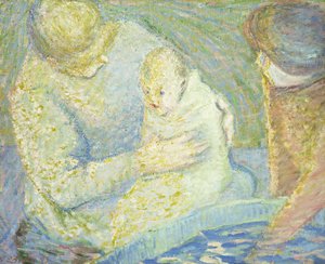 The Child Bathing by Theodore Earl Butler