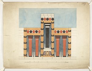 Re-imagining the Central Tri-partite Shrine in the Central Court of the Palace of Minos at Knossos (Evans Architectural Plans WW/15)