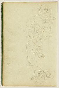 Cavalry Skirmish with Four Horsemen by Theodore Gericault