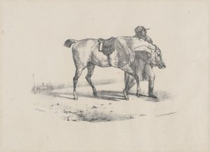 A Horse Being Walked Before the Race by Theodore Gericault