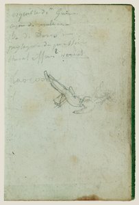 Figure Study and Inscriptions by Theodore Gericault