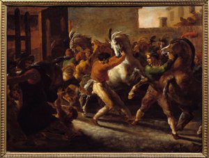 Free horse race in Rome by Theodore Gericault
