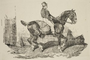 Carriage Horse Mounted by a Groom, 1820 by Theodore Gericault