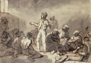 Prisoners in a Cell by Theodore Gericault