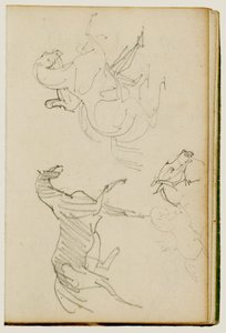 Three Horse Studies by Theodore Gericault