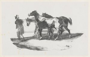 Three Horses Being Led to the Slaughterhouse