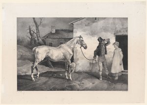 An Old Horse at the Door of an Inn