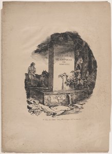 Watering Trough, Title Page of "Studies of Horses" by Theodore Gericault