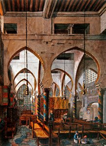 Interior of a Synagogue in Algiers by Theodore Leblanc