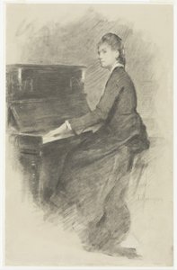 At the Piano by Theodore Robinson