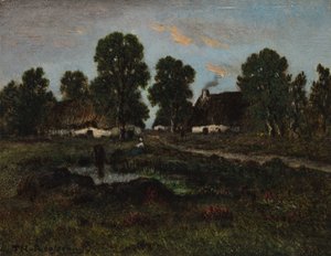 Cottages Near Larchant by Theodore Rousseau