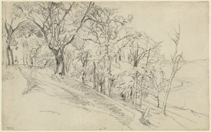 Forest in Boisrémond (recto); Cottage in a Forest (verso) by Theodore Rousseau
