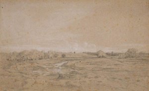 Landscape with Pond (Berri) by Theodore Rousseau