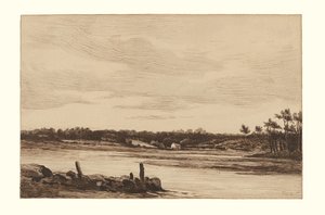 The Loing River at the Edge of the Forest of Fontainebleau by Theodore Rousseau