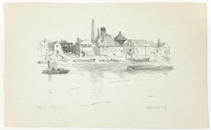 Battersea from the River, Low Tide
