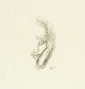 Head of a Woman Leaning on Her Hand by Theodore Roussel