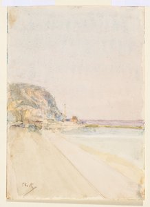 View of East Cliff, Hastings by Theodore Roussel