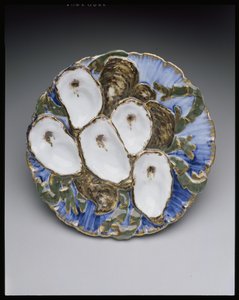 Oyster plate from the Rutherford B. Hayes White House service, designed 1879