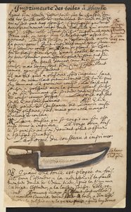 Priming Knife (illustration) by Theodore Turquet de Mayerne