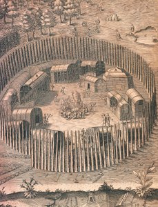 A fortified Indian camp in Virginia