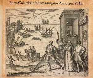 Queen Isabel and King Ferdinand Greeting the Departure of Christopher Columbus