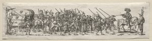 Soldiers on the March by Theodore de Bry