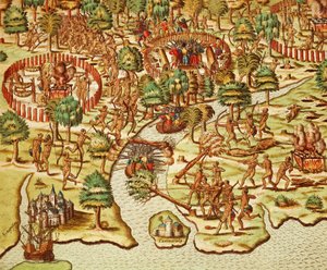 Techniques of Siege and Attack, from Americae Tertia Pars