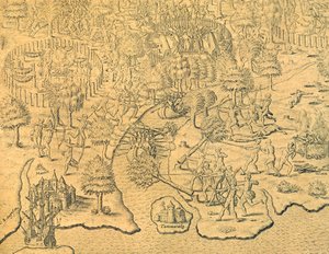 The Portuguese Push Towards the Interior and Are Attacked by a Local Tribe