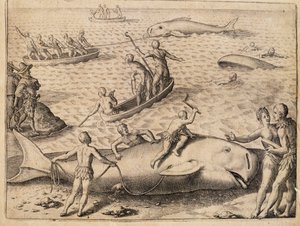 Whaling near Spitsbergen by Theodore de Bry