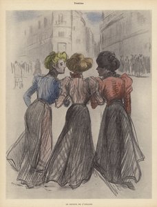 Three Women Walking Down the Street
