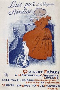 Advertising poster for the pure milk of the Vingeonne - by Steinlen
