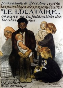 Poster of presentation of the Federation of Tenants, Paris 1913
