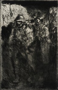 Soldiers Walking by Théophile Alexandre Steinlen