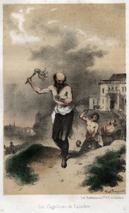 The Flagellants of Coimbre: The Jesuites of Coimbra in Portugal Make Penance for Their Sin in Public by Flogging Around 1560