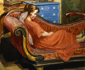 Girl Resting on a Chaise Longue
