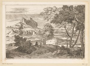 Arcadian Landscape with Figures and Rabbits (Suite de Paysages)
