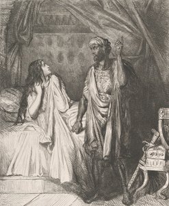 Have you prayed tonight, Desdemona: plate 12 from Othello Act 5, etched 1844, reprinted 1900 by Théodore Chassériau