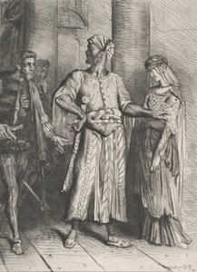 Honest Iago, my Desdemona must I leave to thee: plate 4 from Othello, etched 1844, reprinted 1900 by Théodore Chassériau