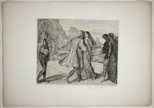 O My Fair Warrior!, plate five from Othello by Théodore Chassériau