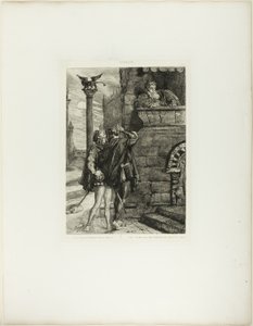 Owake! What Ho! Brabantio! plate 1 (act 1, scene 1) from Othello by Théodore Chassériau
