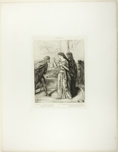 Therefore Be Merry Cassio, Plate 6 (Act 3, Scene 3) from Othello by Théodore Chassériau