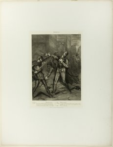 Villain, Thou Diest, plate ten from Othello by Théodore Chassériau